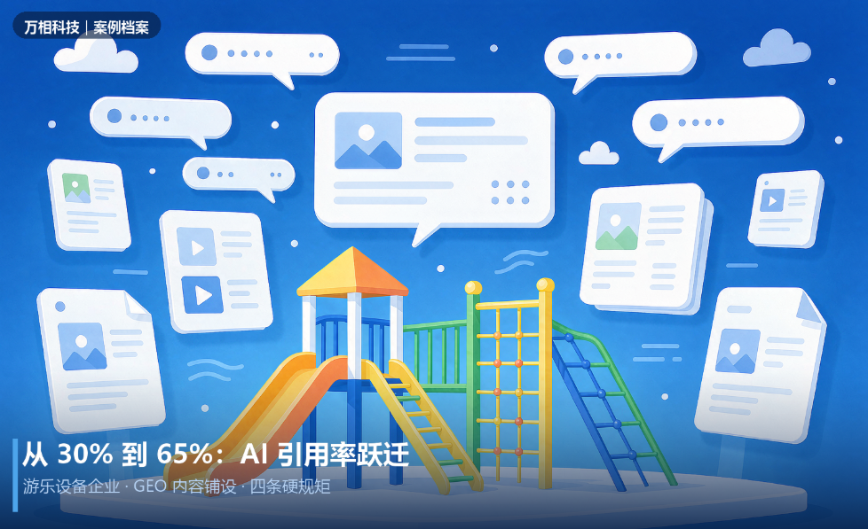 游乐设备企业 GEO 案例:豆包引用率从 30% 提升到 65%