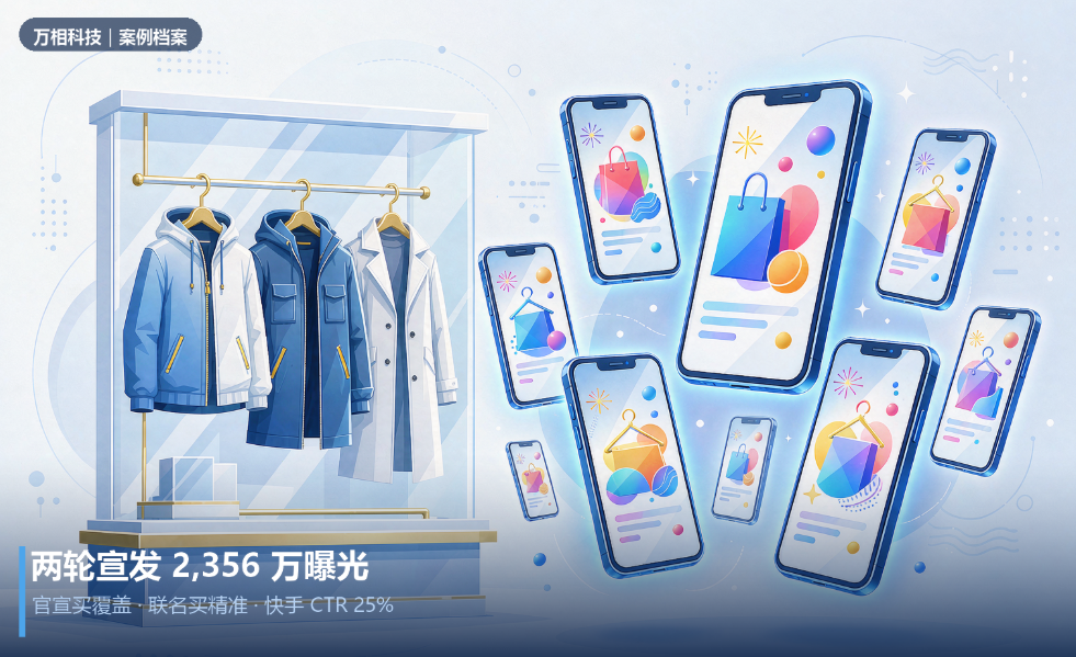 服饰品牌宣发案例：两轮投放 2,356 万曝光，官宣+联名双结构